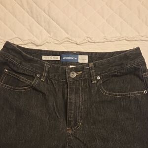 Liz Claiborne Women's Dark Gray High Rise Jeans